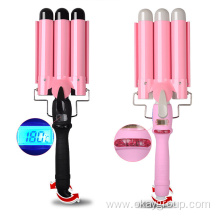 Three Barrel Ceramic Ionic Display Hair Curling Iron